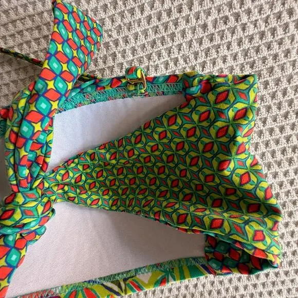 TRINA TURK ZANZIBAR BANDEAU Swimsuit Bikini SET Sz 8 Top & Sz 6 Bottom strap - Picture 8 of 10